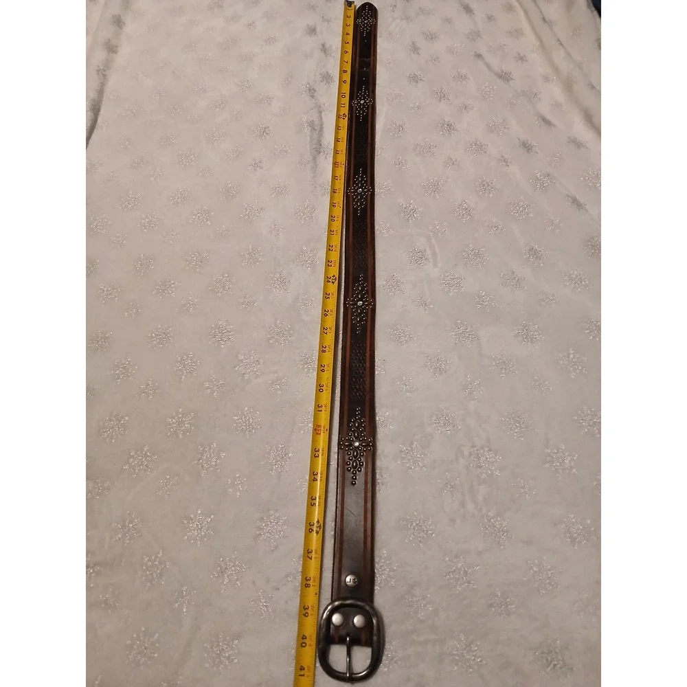 Genuine Leather studded belt size medium